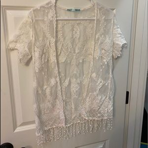 Lace cardigan (short sleeve)
